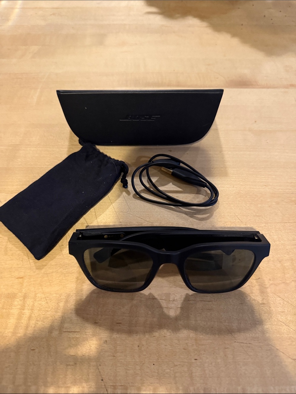 Bose Black Audio Sunglasses with Case and Cable